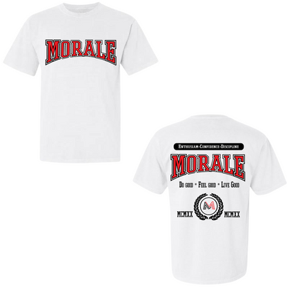 Morale University White Tee