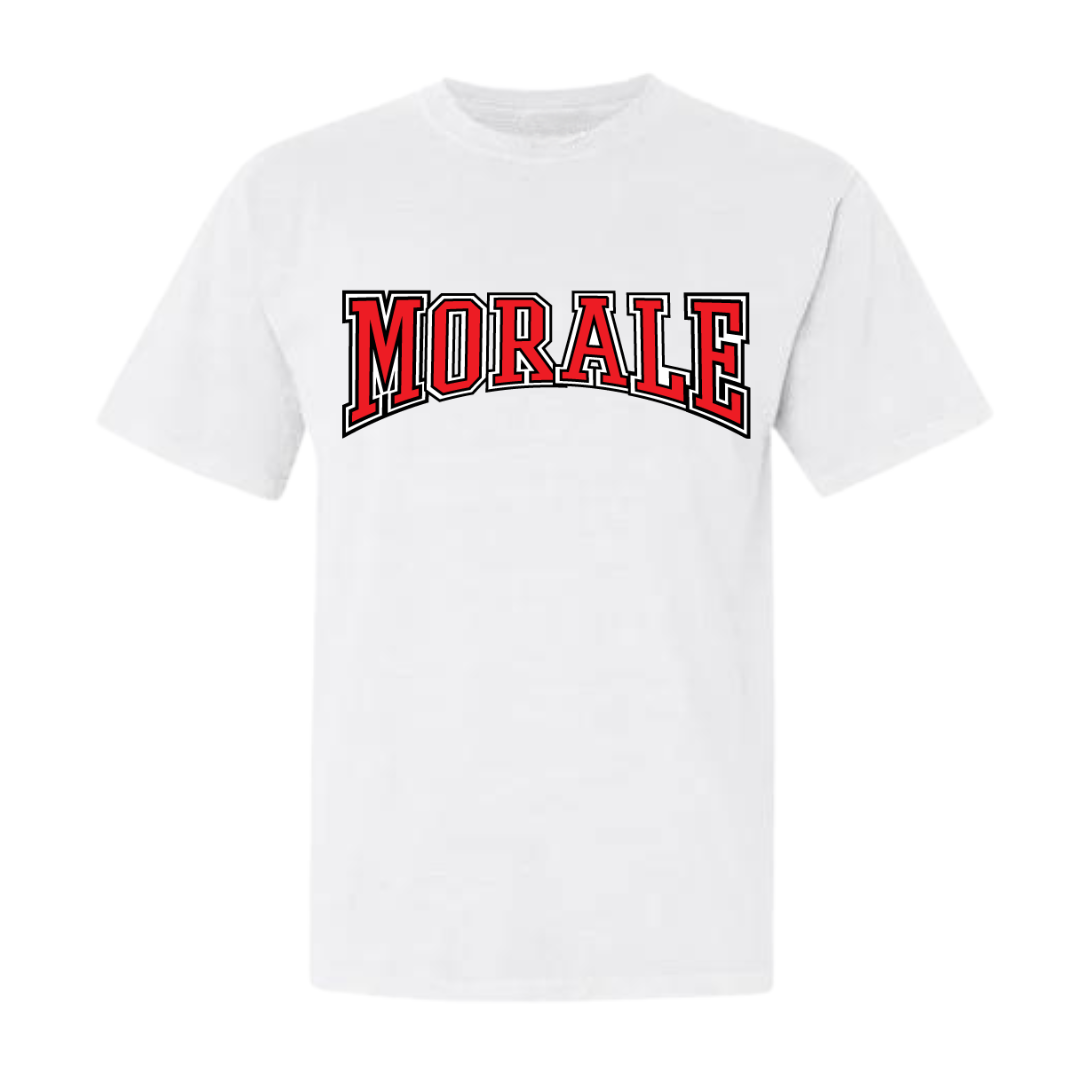 Morale University White Tee