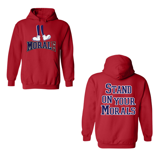 Morale Stand on Morals Red Hoodie