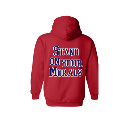 Morale Stand on Morals Red Hoodie