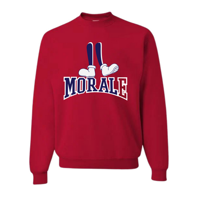 Morale Stand on Morals Red Sweatshirt