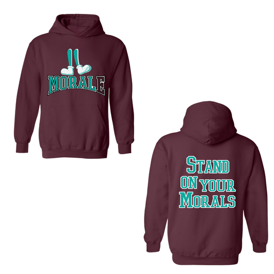 Morale Stand on Morals Maroon Hoodie