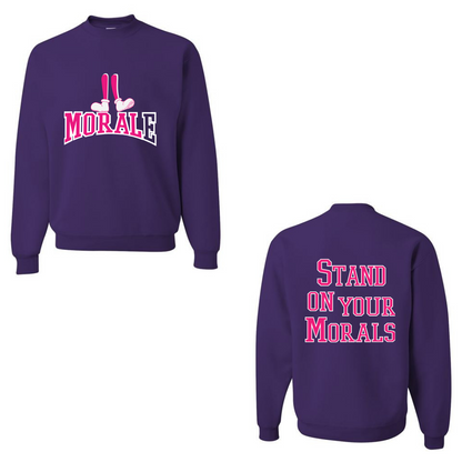 Morale Stand on Morals Purple Sweatshirt