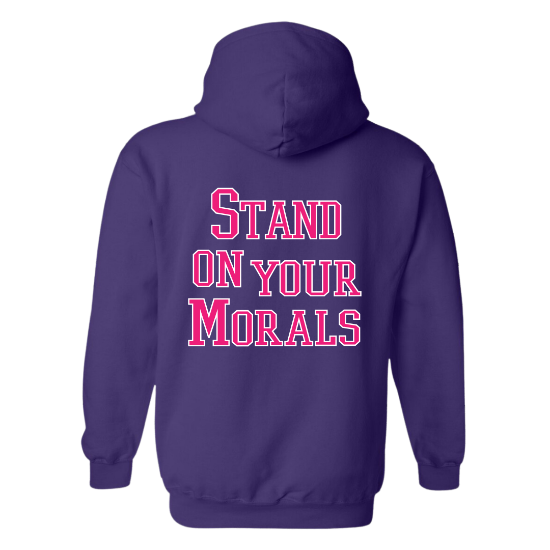 Morale Stand on Morals Purple Hoodie