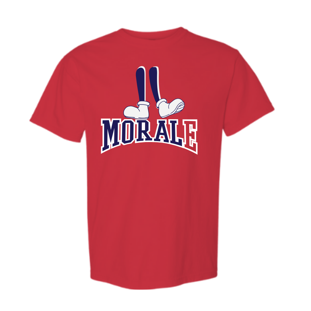 Morale Stand on Morals Red Tees