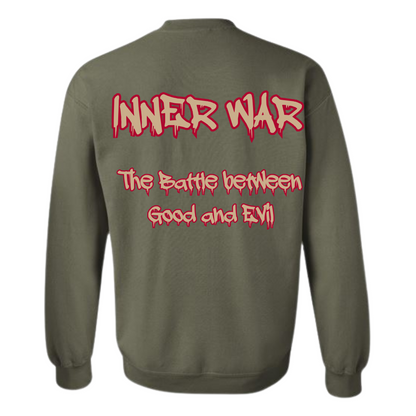 Morale Inner War Military Green Sweatshirt