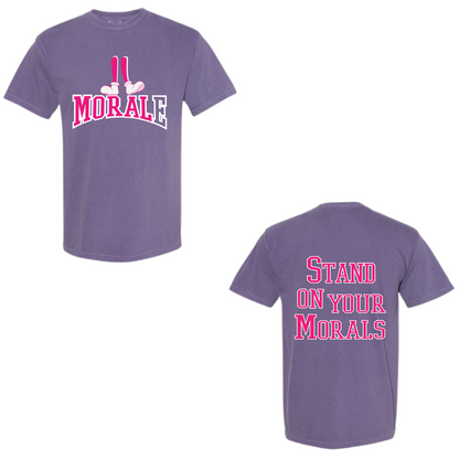 Morale Stand on Morals Purple Tees