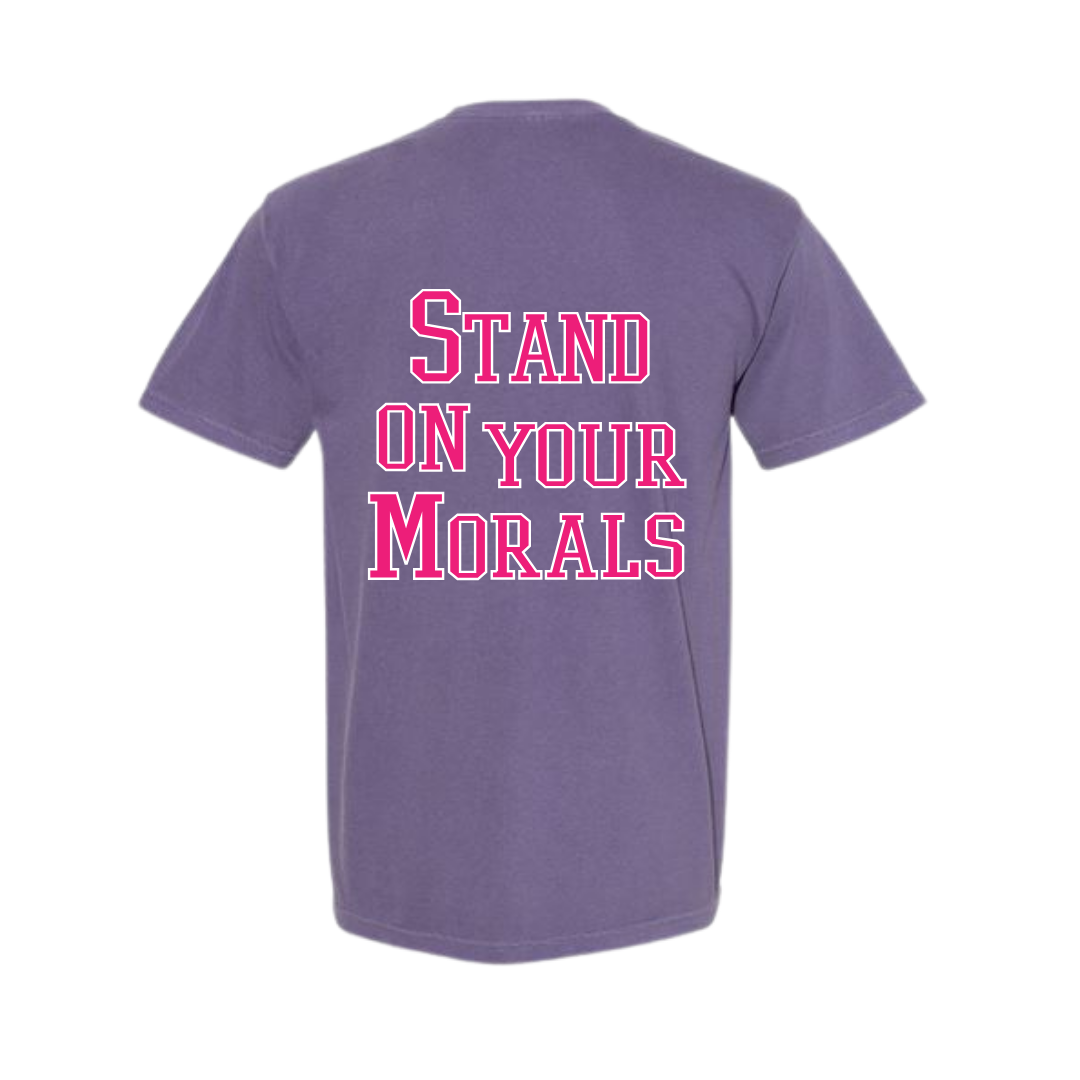 Morale Stand on Morals Purple Tees