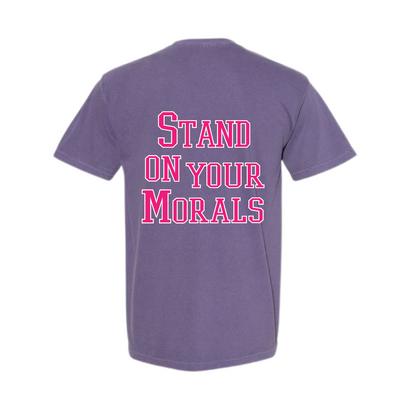 Morale Stand on Morals Purple Tees